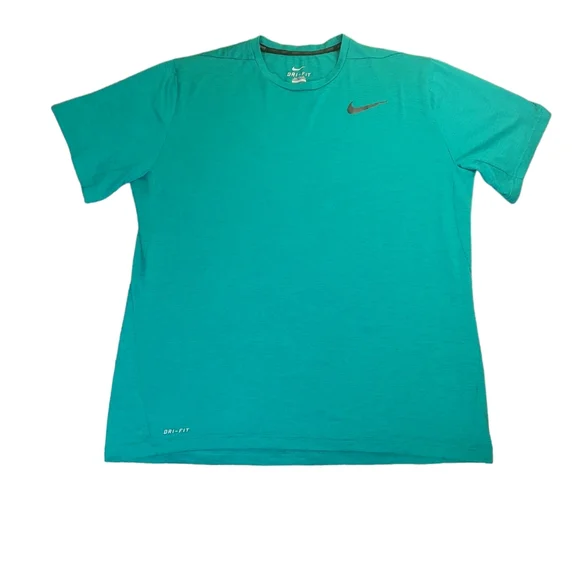 Nike Men's Dri Fit XL Short Sleeve Tee Teal - Picture 2 of 11